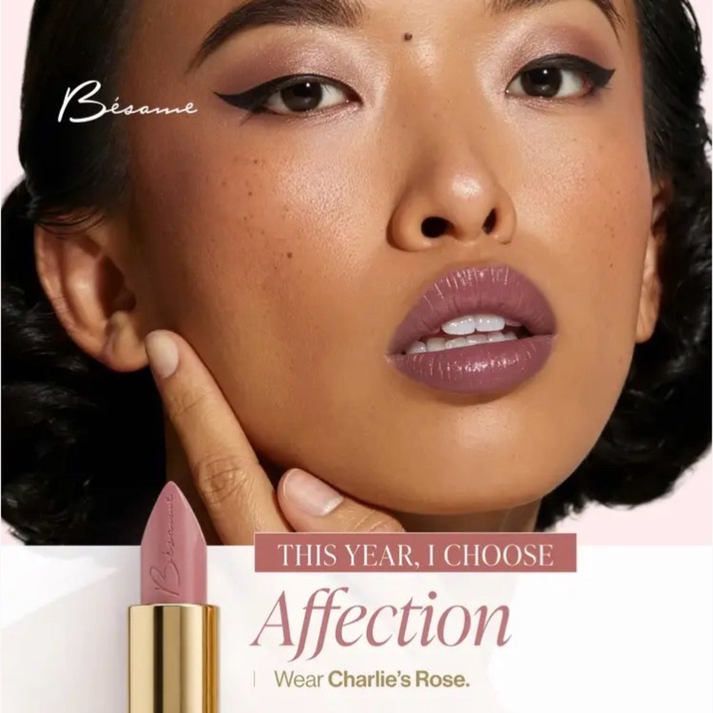 Besame Charlie's Rose 1976 Lipstick LNIB